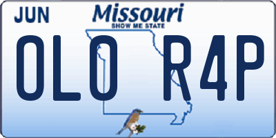 MO license plate OL0R4P