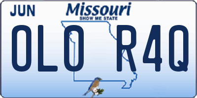 MO license plate OL0R4Q