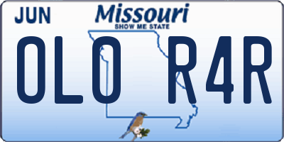 MO license plate OL0R4R