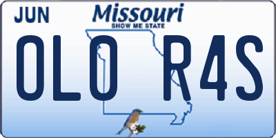 MO license plate OL0R4S