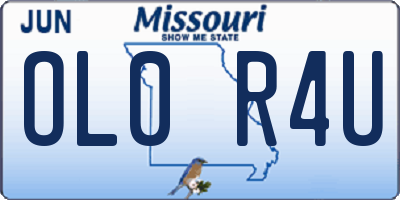 MO license plate OL0R4U
