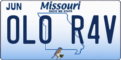 MO license plate OL0R4V