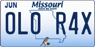 MO license plate OL0R4X
