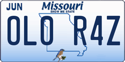 MO license plate OL0R4Z