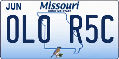 MO license plate OL0R5C