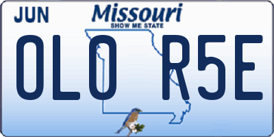 MO license plate OL0R5E