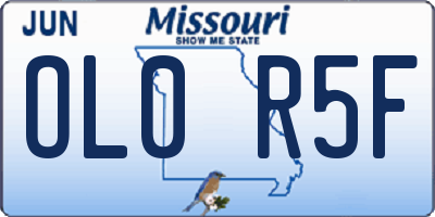 MO license plate OL0R5F