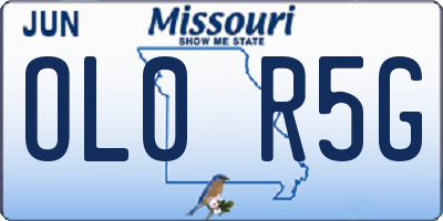 MO license plate OL0R5G