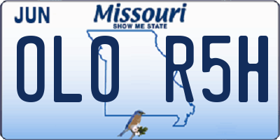 MO license plate OL0R5H