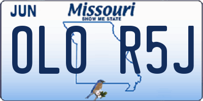 MO license plate OL0R5J