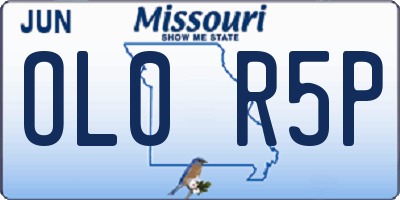 MO license plate OL0R5P