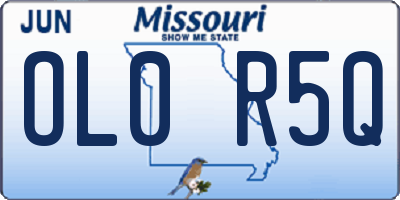 MO license plate OL0R5Q