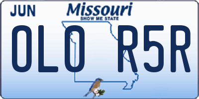 MO license plate OL0R5R