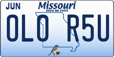 MO license plate OL0R5U