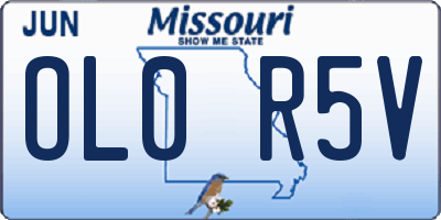 MO license plate OL0R5V