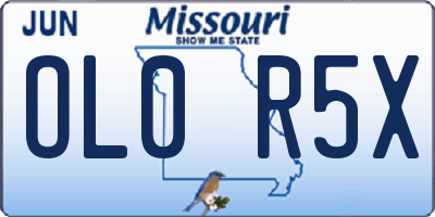 MO license plate OL0R5X