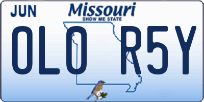 MO license plate OL0R5Y