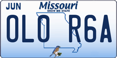 MO license plate OL0R6A