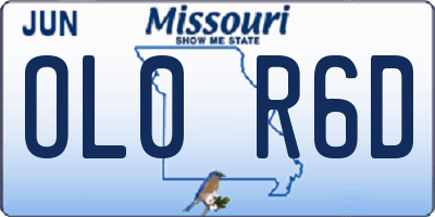 MO license plate OL0R6D