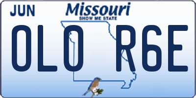 MO license plate OL0R6E