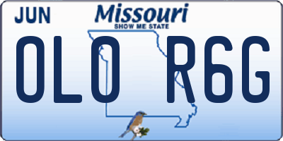 MO license plate OL0R6G