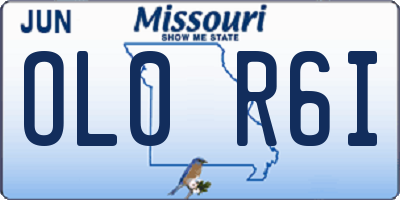MO license plate OL0R6I
