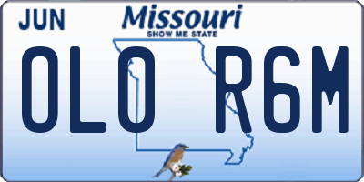 MO license plate OL0R6M
