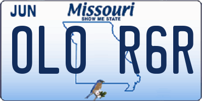 MO license plate OL0R6R