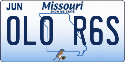 MO license plate OL0R6S