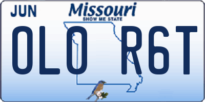 MO license plate OL0R6T