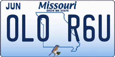 MO license plate OL0R6U