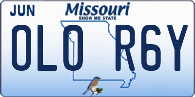 MO license plate OL0R6Y