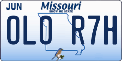 MO license plate OL0R7H