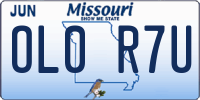 MO license plate OL0R7U