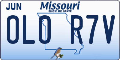 MO license plate OL0R7V