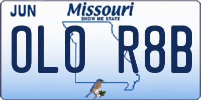 MO license plate OL0R8B