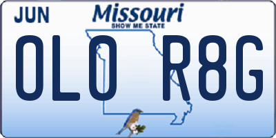 MO license plate OL0R8G