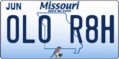 MO license plate OL0R8H