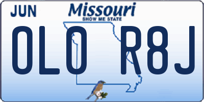 MO license plate OL0R8J