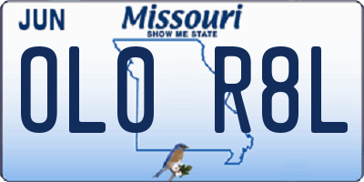 MO license plate OL0R8L