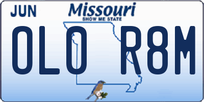 MO license plate OL0R8M