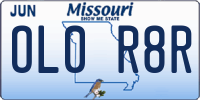 MO license plate OL0R8R