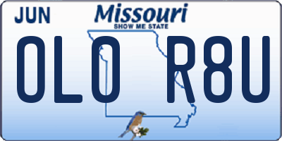 MO license plate OL0R8U
