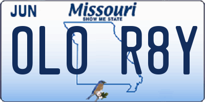 MO license plate OL0R8Y
