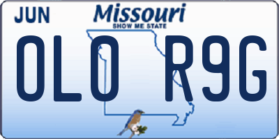 MO license plate OL0R9G
