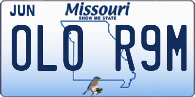 MO license plate OL0R9M