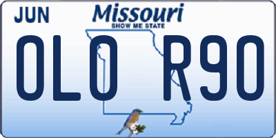 MO license plate OL0R9O