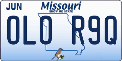 MO license plate OL0R9Q