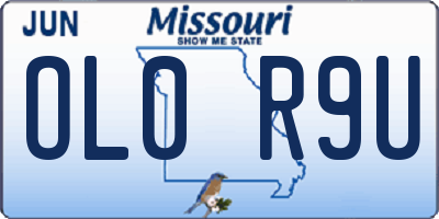 MO license plate OL0R9U