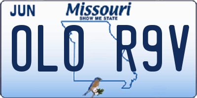 MO license plate OL0R9V